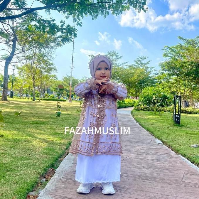BEST SELLER GAMIS ANAK SET OUTER BRUKAT TILE PESTA SYARI BAJU MUSLIM ANAK TUNIK SET INNER DRESS DAN 