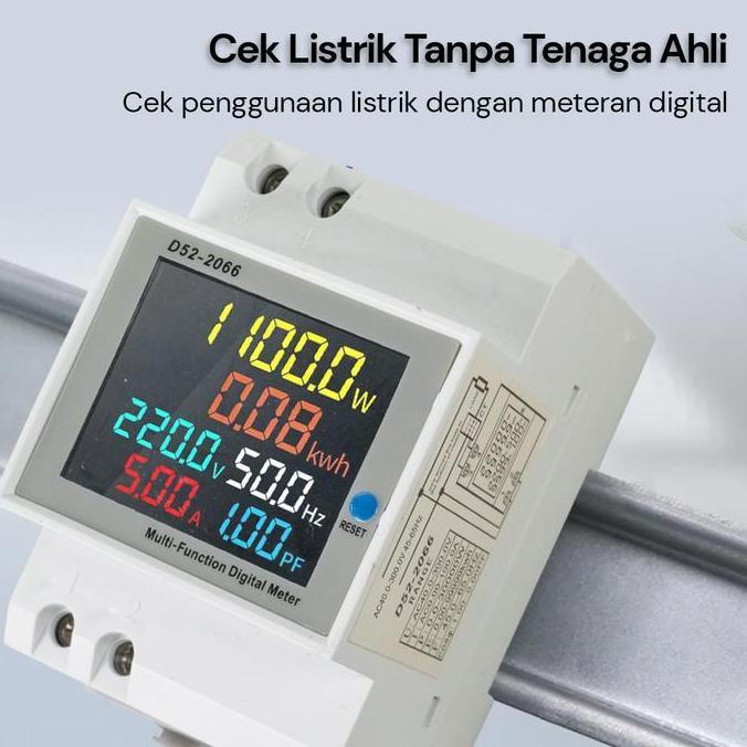 Terjangkau Mcb Meteran Listrik Digital Display Din Rail Single Phase 300V