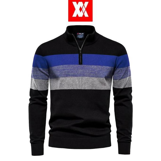 BEST SELLER VALIR SANTIAGO SWEATER RAJUT PRIA TEBAL CASUAL ORIGINAL BRANDED PANJANG KNITWEAR KERAH T