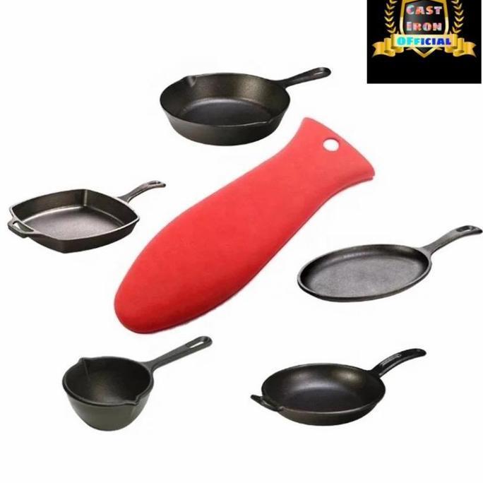Kualitass- Silicone Hot Handle Panci Wajan Cast Iron Grill Skillet Dutch Oven Pro