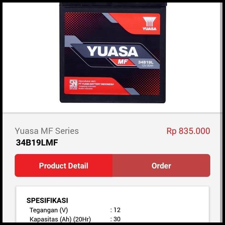 TERMURAH AKI ACCU MOBIL 34B19L 34B19L NISSAN GRAND LIVINA & LATIO & DATSUN GO 