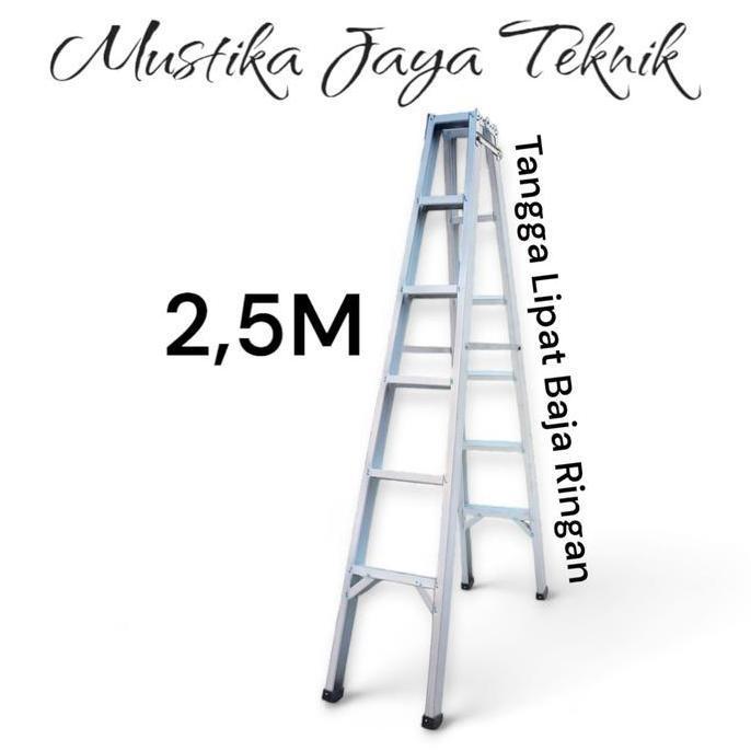 Tangga Lipat 2,5 Meter Baja Ringan Bukan Aluminium