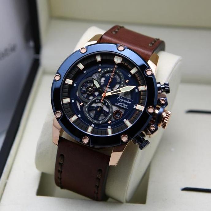 Jam Tangan AC6564 Pria Alexandre Christie AC 6564 - Tali kulit