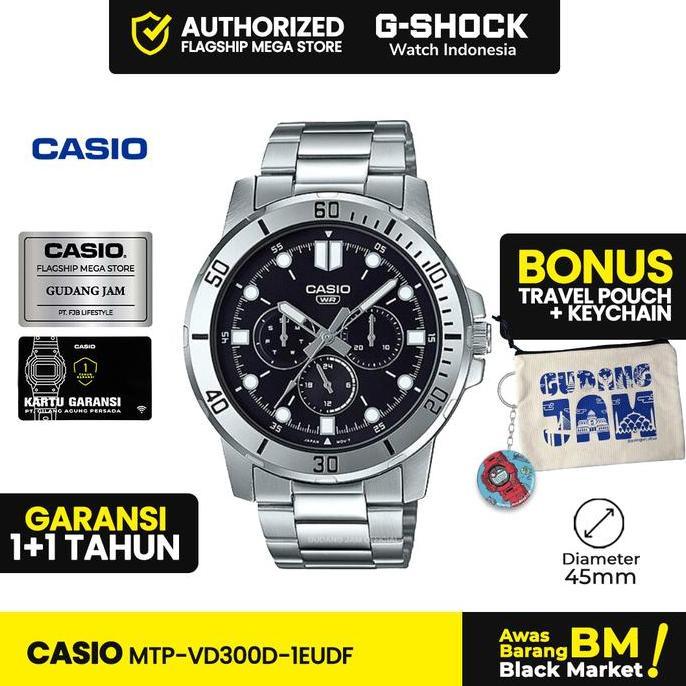 Casio General MTP-VD300D-1EUDF | Jam Tangan Pria Cowok | | Anti Air | Orinal | Casio Watches | MTP-V