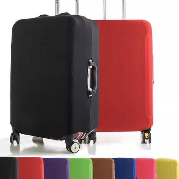 NEW MEDIATECH SARUNG KOPER PELINDUNG KOPER WARNA POLOS LUGGAGE COVER 481001 FLEKSIBEL DENGAN LUBANG 