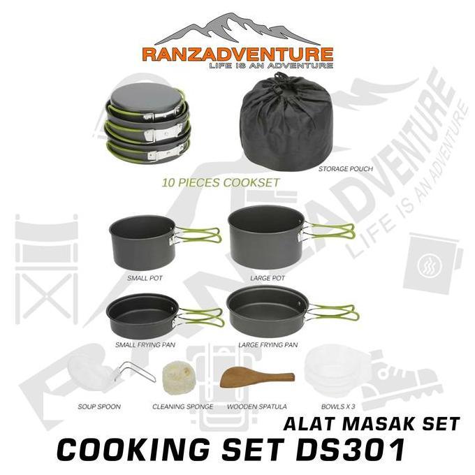Cooking Set Ds3 01 Alat Masak Camping Satu Set Nesting Ds-301 Outdoor