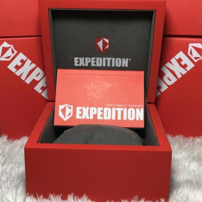 EXPEDITION E6782 / 6782 - JAM TANGAN PRIA ORINAL - RED BLACK Rubber Stainless Stopwatch