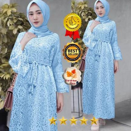 Promo Gamis Muslim Yasina Gamis Brukat Premium Warna Lainnya