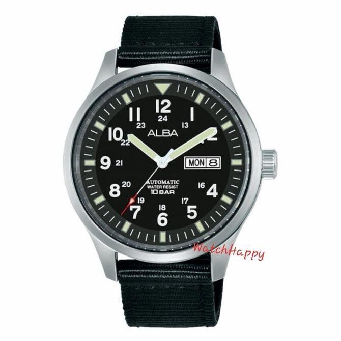 WatchHappy Alba AL4223X1 Automatic Black Dial AL4223 Nylon Orinal