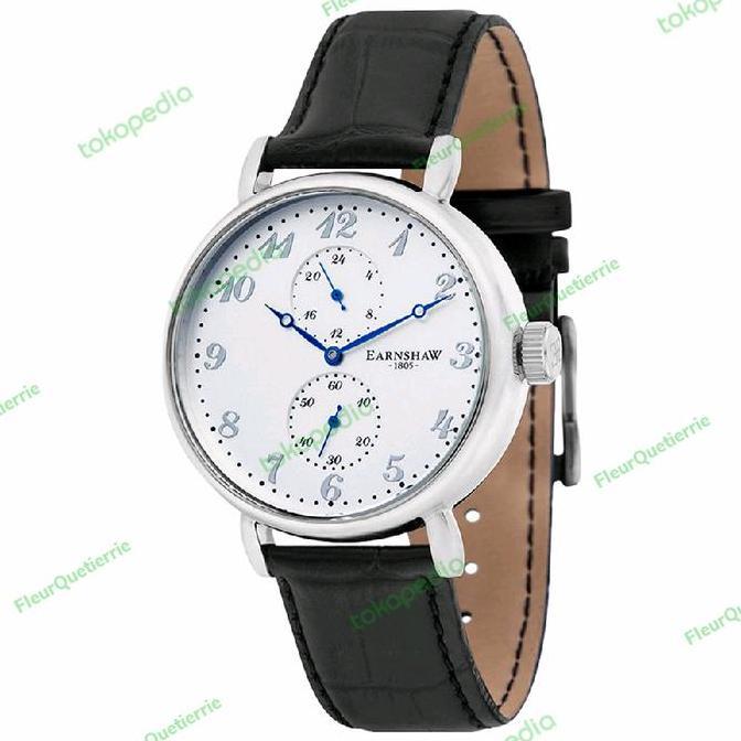 Thomas Earnshaw ES-8091-02 Grand Legacy White Dial Black Leather Strap