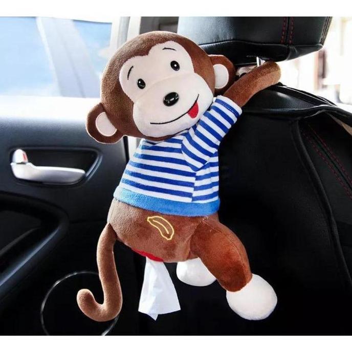 Lgsngkirim- Tempat Tisu Boneka Monyet Gantung / Tempat Tisu Gantung Mobil Lucu Dan Unik Car