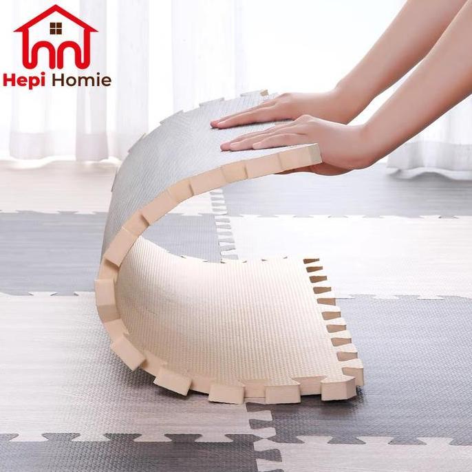 60X60X1CM PUZZLE ALAS LANTAI EVA MAT WOOD KARPET MATRAS EVAMAT KAYU