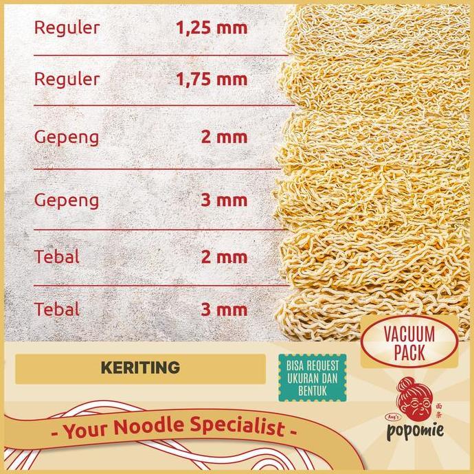 VACUUM PACK Mie Telur Popomie Bisa Request Bakmi Mie Telor Ayam