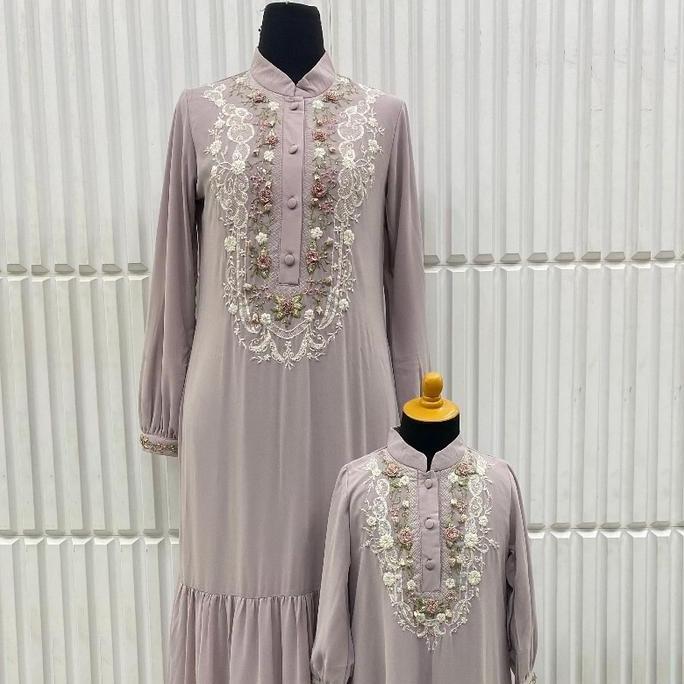 Terlaris, Dress Gamis Sarimbit Keluarga So-386 F By Nesty Collection