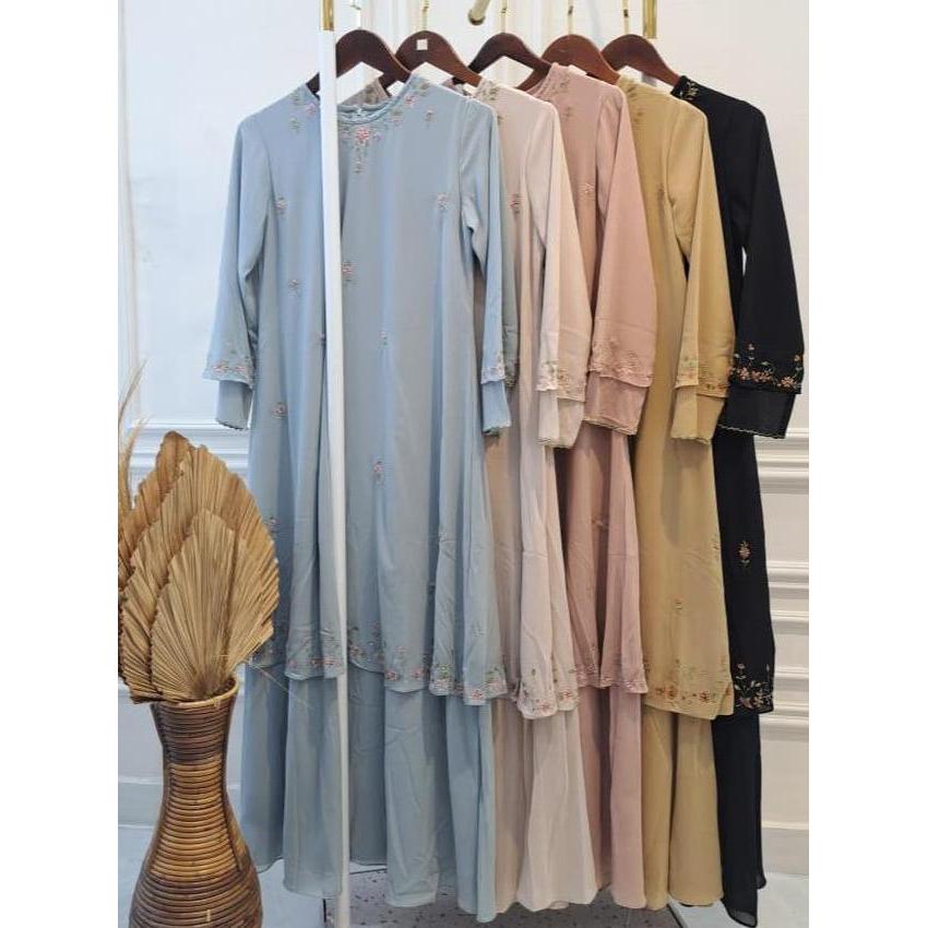 Super Murah, Amia Dress Gamis Sarimbit Keluarga So-391 By Nesty Collection
