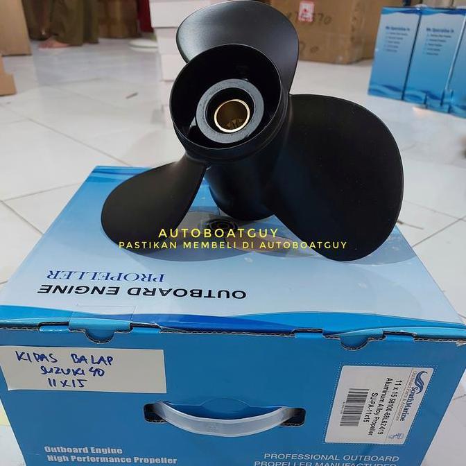 Propeller Balap Mesin Tempel SUZUKI 40 PK HP Kipas Baling-Baling Bahan Alumunium