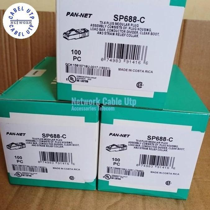 TERMURAH - Konektor Rj45 Cat.6 panduit SP688-C/Modular Plug Rj45 Panduit cat.6