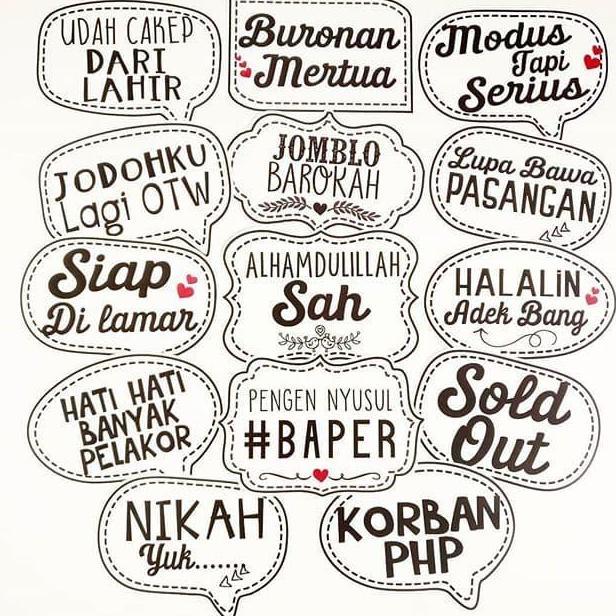 Monochrome Fun Props Properti Aksesoris Foto Photobooth murah