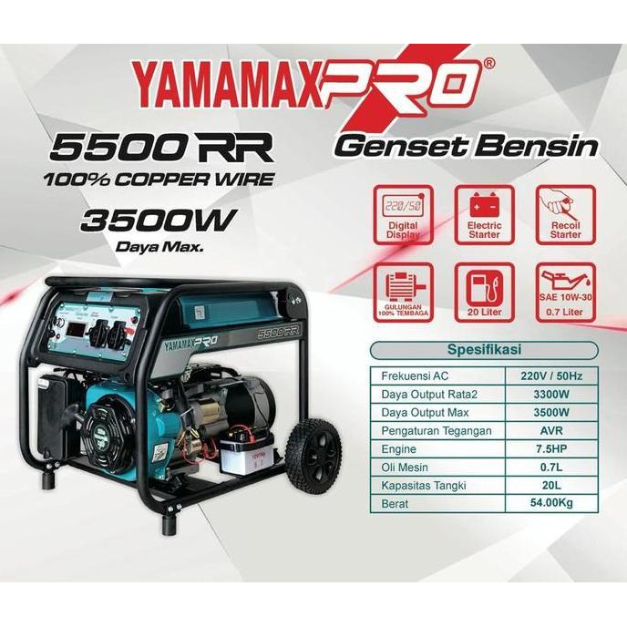 Genset Yamamax Pro 3500 Watt 5500 Rr 5500Rr Generator Listrik