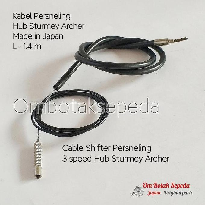 Murah Kabel Persneling Shifter 3 Speed Hub Sturmey Archer Made in Japan L 1.4m Original Quality Spar