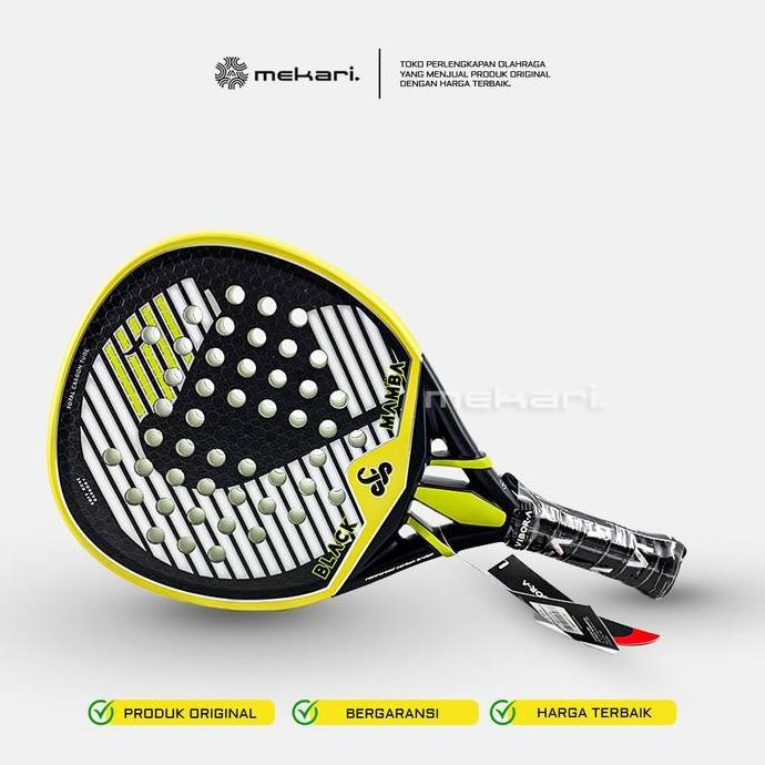 Vibor-A Raket Padel Black Mamba Radical 12K 3.0 2026 Hybrid Carbon 355-370GR Profesional EVA Core 3D