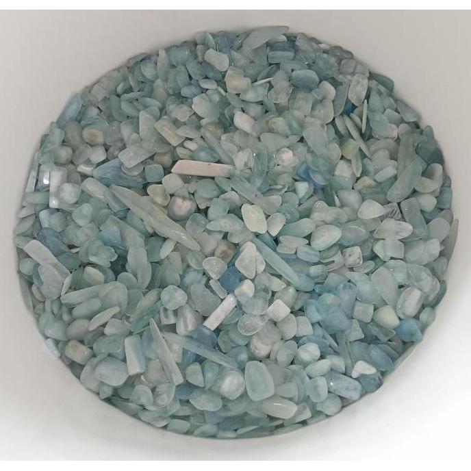 Natural Aquamarine Chips gravel 12-15 mm paket 100 grams TOP GRADE
