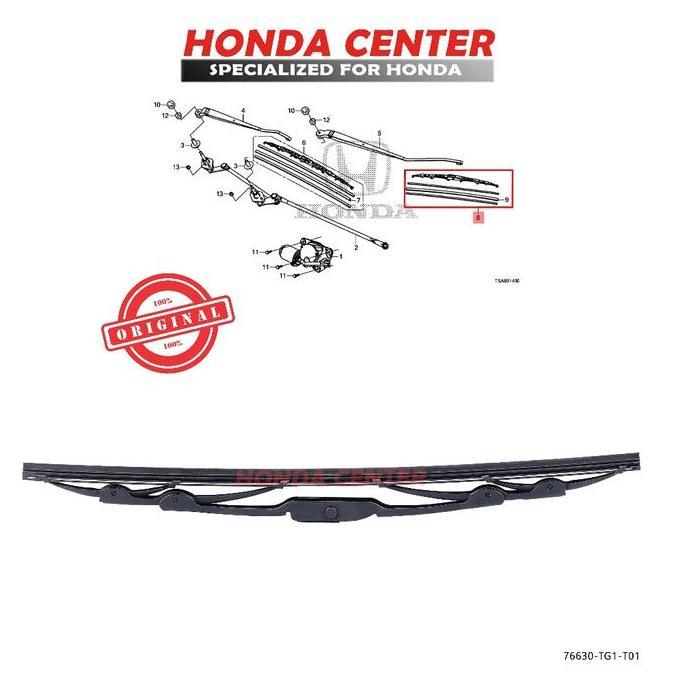 Wiper depan kiri pendek honda brio 2013 2014 2015 original
