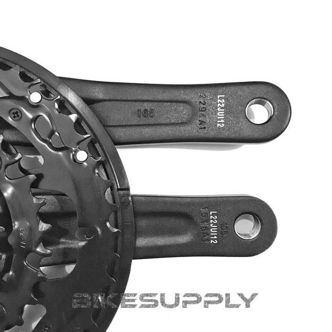 Crank Set Sepeda Truvativ Model Cover Triple 3 Speed Warna Black Hitam 22 32 48T Panjang Arm 165 Mm 