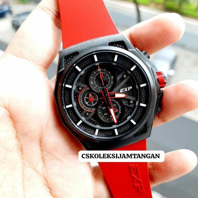 JAM TANGAN PRIA EXPEDITION E 6842 E6842 EXP6842 BLACK RED ORINAL