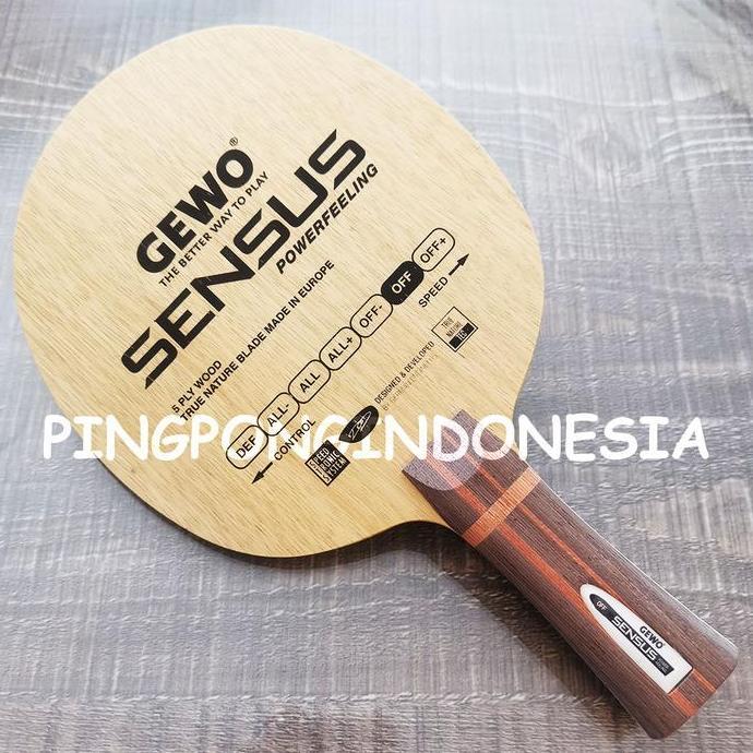 GEWO Sensus Powerfeeling - Kayu Pingpong Blade Tenis Meja Bet Bat Off