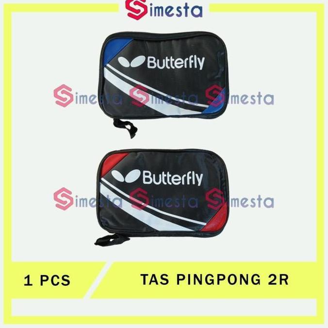 Tas Bat Pingpong 2 sisi Cover Bet Tenis Meja Butterfly isi 2