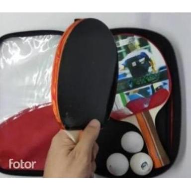 Bad Bed Bet Pingpong Set Isi 2 Paket Murah Lengkap Tiang Bola Net Siap Pakai Bat Tenis Meja 2 Pcs + 