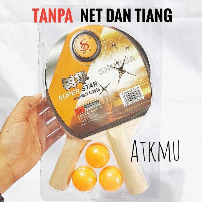 Set Bed Pingpong Tenis Meja + Bola Pingpong