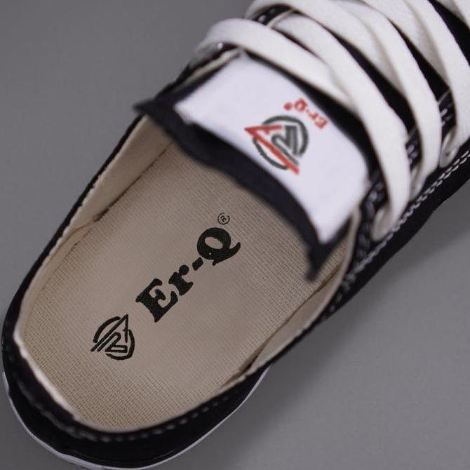 BEST SELLER ER-Q - SEPATU SNEAKERS HITAM PUTIH HELLENS CLASSIC PRIA WANITA KANVAS UKURAN 36-43 ANAK 