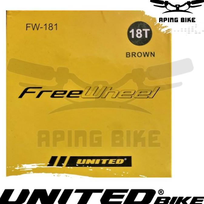 Murah Freewheel United 18T FW-181 Gear Belakang Gir Sepeda BMX Mini MTB Seli Non COD