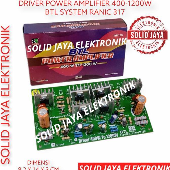 KIT DRIVER POWER AMPLIFIER BTL SYSTEM 400 - 1200W MONO RANIC 317