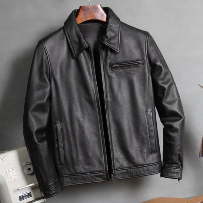 jaket kulit asli pria berkerah-jaket kulit asli Garut-jaket kulit pria