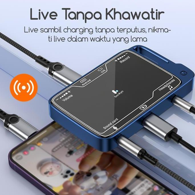 Bonkyo Sound card converter Live Streaming Adapter the new live one for Apple TypeC universal stereo