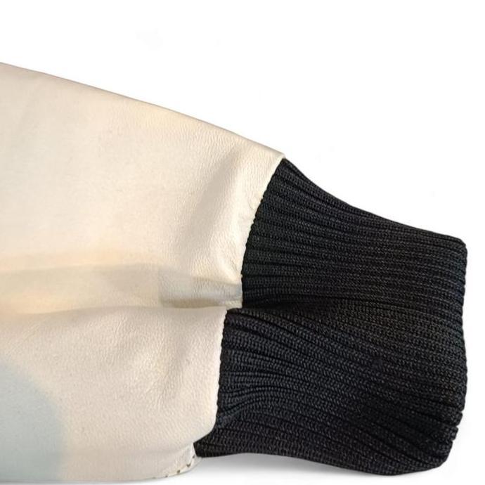 Jaket kulit model varsity / baseball resleting