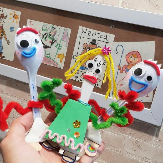 PROMO Karen Knifey Forky DIY Toy Story Disney Handmade craft figure woody BISA GRAB