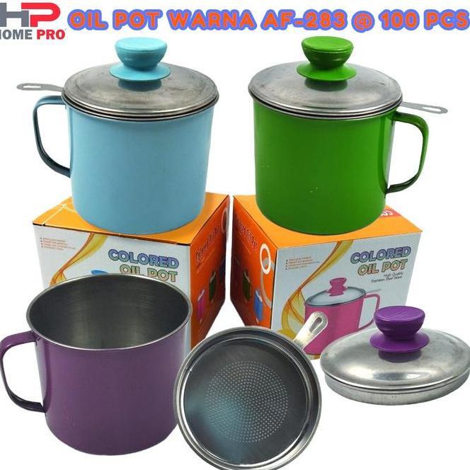 Oil Pot Saringan Warna Stainless Steel 1.200Ml