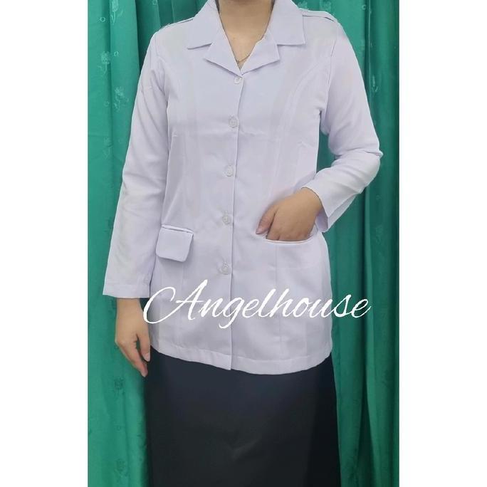 PREMIUM Seragam Dinas BAJU PDH PUTIH PPPK / ASN P3K/ ASN / PNS /GURU/DINKES PUTIH WANITA