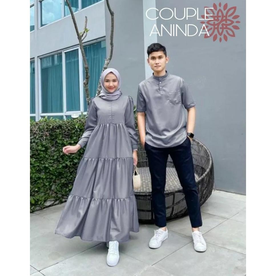 [BEST SELLER] Aninnda Couple Muslim SUPER JUMBO Terbaru 2025//Matt Moscrepe Premium/Baju Gamis Dan K
