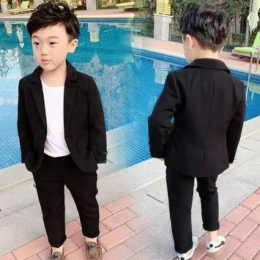 DISKON SET HUBO KID 3IN1 JAS DALAMAN DAN CELANA PANJANG SIZE 4-6TH DISESUAIKAN LD70CM BAHAN KATUN ST