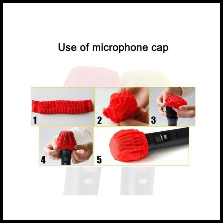 TERLARIS COVER MICROPHONE SARUNG MIC PENUTUP MIKROFON SEKALI PAKAI KARAOKE KTV