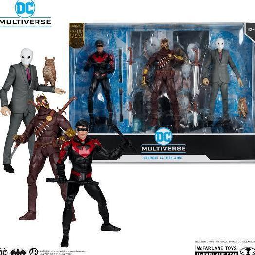 Mcfarlane Nightwing vs Talon & Owl Batman: The Court of Owls 3pack Gold Label