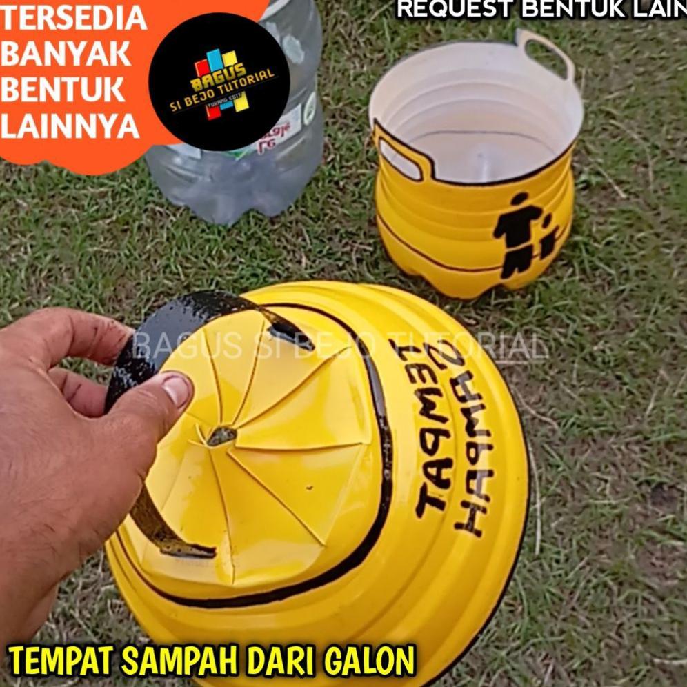 TEMPAT SAMPAH DARI GALON LE MINERAL BUKA TUTUP REQUEST BENTUK