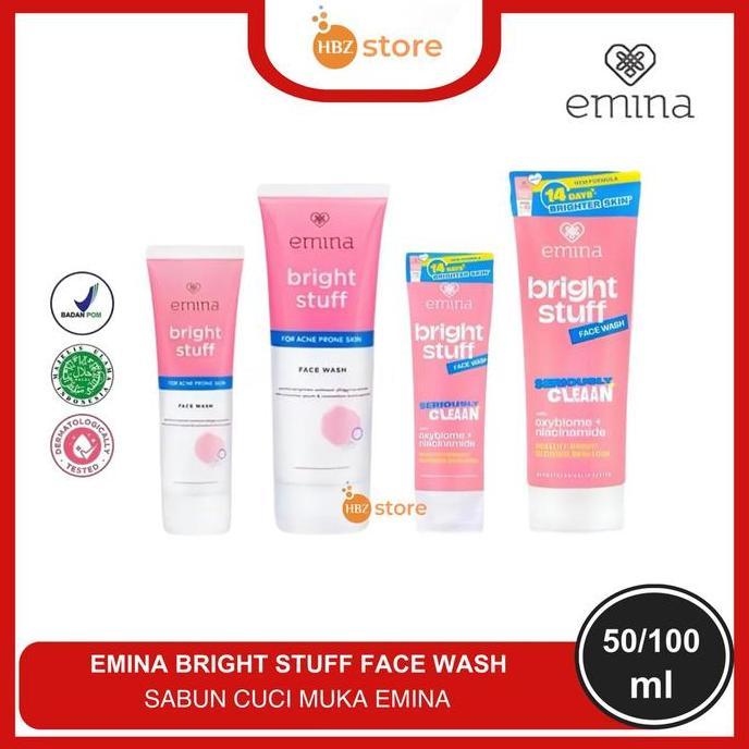 Emina Bright Stuff Face Wash Series 100ml - Sabun Cuci Muka Emina Best