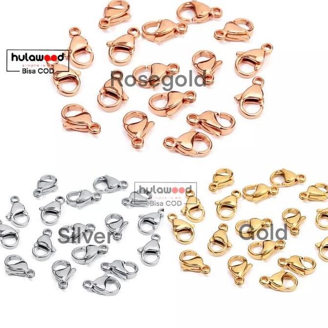 Pengait Kalung Kokot Udang Pengait masker Titanium stainless