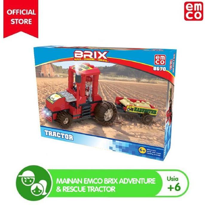 Mainan EMCO Brix Adventure & Rescue Tractor